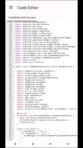 اسکرین شات برنامه اندروید کد ادیتور 3