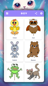اسکرین شات 2 برنامه DIY paper animals
