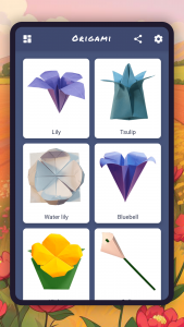 اسکرین شات 1 برنامه Origami flowers and plants