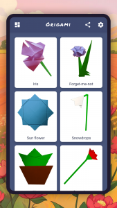 اسکرین شات 2 برنامه Origami flowers and plants