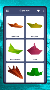 اسکرین شات برنامه Origami ships, boats 1