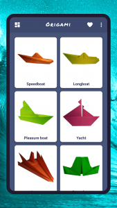 اسکرین شات 1 برنامه Origami ships, boats