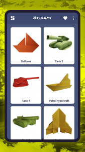 اسکرین شات 4 برنامه Origami military tank, car