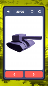 اسکرین شات 5 برنامه Origami military tank, car