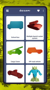 اسکرین شات 2 برنامه Origami military tank, car
