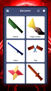 اسکرین شات برنامه Origami weapons, paper schemes 1