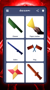 اسکرین شات 1 برنامه Origami weapons, paper schemes