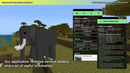 اسکرین شات برنامه animal mod for minecraft pe 1