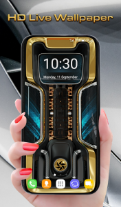 اسکرین شات 1 برنامه Car 3D Wallpaper Clock Theme