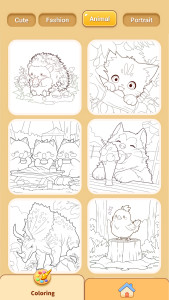 اسکرین شات 6 بازی Anime Coloring Book Painting