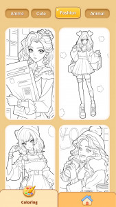 اسکرین شات 7 بازی Anime Coloring Book Painting