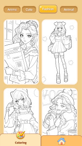 اسکرین شات 7 بازی Anime Coloring Book Painting
