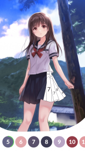 اسکرین شات 2 بازی Anime Paint by Number Coloring