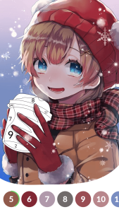 اسکرین شات 3 بازی Anime Paint by Number Coloring