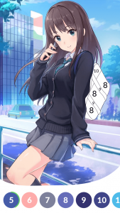 اسکرین شات 4 بازی Anime Paint by Number Coloring