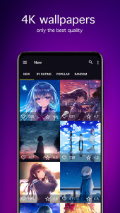 اسکرین شات 2 برنامه Anime Wallpapers 4K (Otaku)