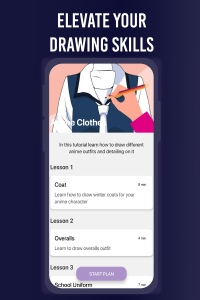 اسکرین شات برنامه Learn To Draw Anime App 4