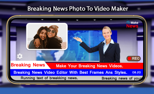 اسکرین شات برنامه Breaking News Video Maker 2