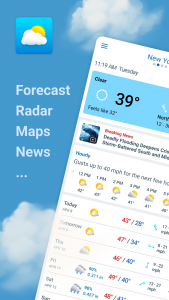 اسکرین شات 1 برنامه Weather Radar - Meteored News