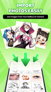 اسکرین شات 5 برنامه AR Drawing - Draw Anime Sketch