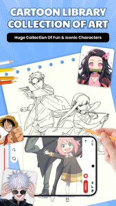 اسکرین شات 2 برنامه AR Drawing - Draw Anime Sketch