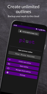 اسکرین شات برنامه Pluot | story writing planner 4