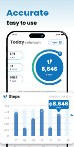 اسکرین شات 2 برنامه Pedometer - Walk & Lose Weight