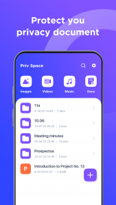 اسکرین شات 1 برنامه Priv Space - Hide Any Files