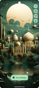 اسکرین شات 2 برنامه IslamWall - Islamic Wallpapers