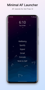 اسکرین شات برنامه Olauncher. Minimal AF Launcher 1