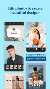 اسکرین شات برنامه GoDaddy Studio: Create & Grow 1