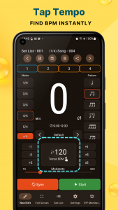 اسکرین شات 5 برنامه Stage Metronome with Setlist