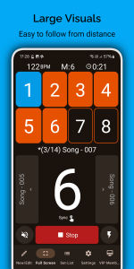 اسکرین شات 2 برنامه Stage Metronome with Setlist