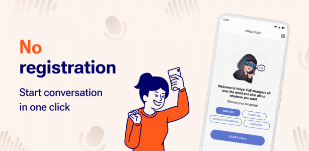 اسکرین شات 3 برنامه Voisa: voice chat roullette