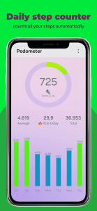 اسکرین شات 1 برنامه Walking: Pedometer diet