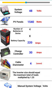 اسکرین شات برنامه PV - Solar Power System 3