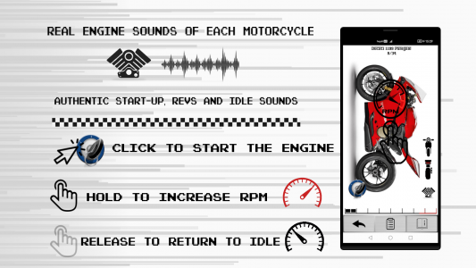 اسکرین شات برنامه Motorcycles - Engines Sounds 1
