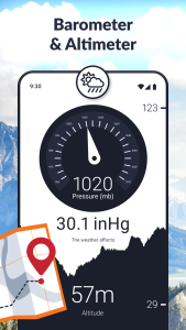 اسکرین شات 1 برنامه Barometer and Altimeter App
