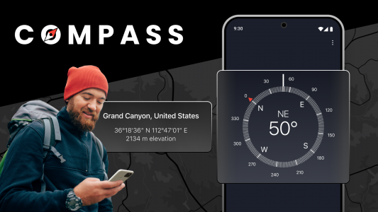 اسکرین شات برنامه Compass: Accurate Compass 1