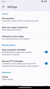 اسکرین شات برنامه Photo Metadata Remover 5