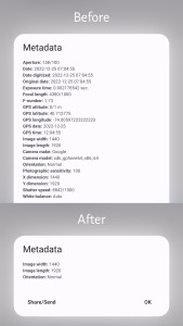 اسکرین شات 1 برنامه Photo Metadata Remover