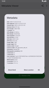 اسکرین شات 2 برنامه Photo Metadata Viewer