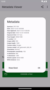 اسکرین شات 3 برنامه Photo Metadata Viewer
