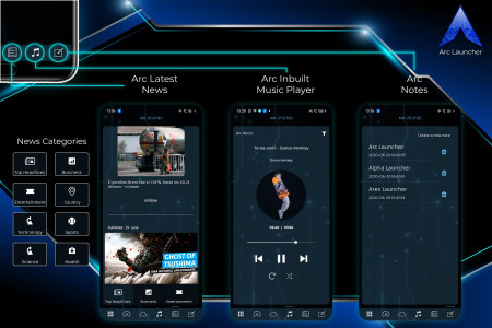 اسکرین شات 3 برنامه ARC Launcher® 2024 & 4D Themes