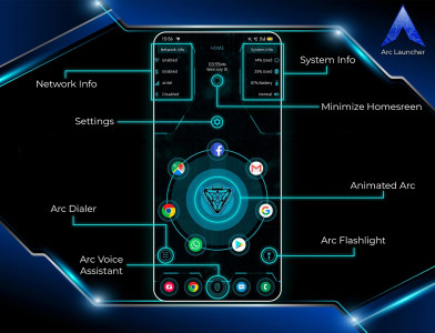 اسکرین شات برنامه ARC Launcher® 2024 & 4D Themes 1