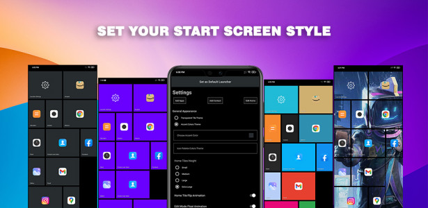اسکرین شات 1 برنامه Win 10 Metro xLauncher