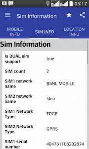 اسکرین شات برنامه Mobile, SIM and Location Info 2