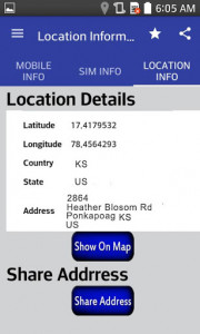 اسکرین شات برنامه Mobile, SIM and Location Info 5