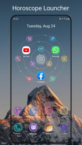 اسکرین شات 1 برنامه Horoscope Launcher - star sign