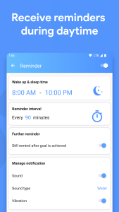 اسکرین شات 2 برنامه Drink Water Reminder & Tracker